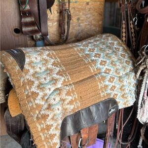 Brown and Cream Saddle Blanket